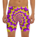 Spiral Expansion Moving Optical Illusion Men's Long Boxer Briefs