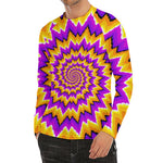 Spiral Expansion Moving Optical Illusion Men's Long Sleeve Rash Guard