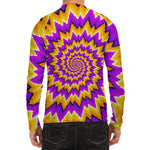 Spiral Expansion Moving Optical Illusion Men's Long Sleeve Rash Guard