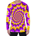 Spiral Expansion Moving Optical Illusion Men's Long Sleeve T-Shirt
