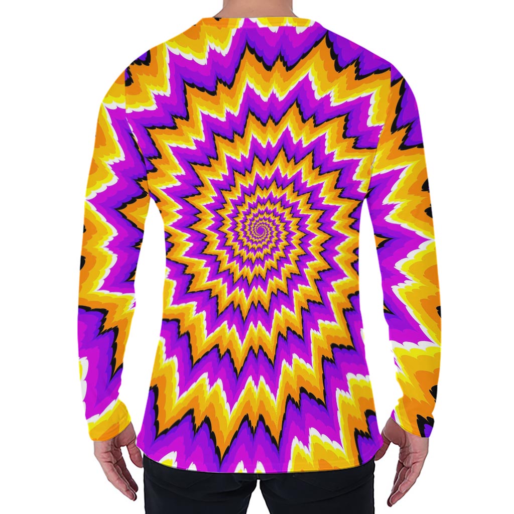 Spiral Expansion Moving Optical Illusion Men's Long Sleeve T-Shirt