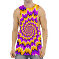 Spiral Expansion Moving Optical Illusion Men's Muscle Tank Top