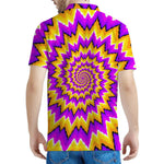 Spiral Expansion Moving Optical Illusion Men's Polo Shirt