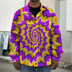Spiral Expansion Moving Optical Illusion Men's Shirt Jacket