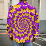 Spiral Expansion Moving Optical Illusion Men's Shirt Jacket
