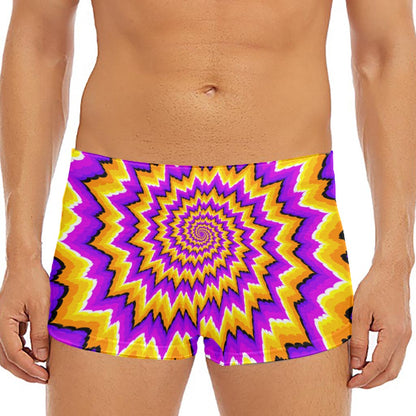 Spiral Expansion Moving Optical Illusion Men's Short Boxer Briefs