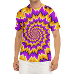 Spiral Expansion Moving Optical Illusion Men's Short Sleeve Rash Guard