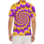 Spiral Expansion Moving Optical Illusion Men's Short Sleeve Rash Guard