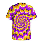Spiral Expansion Moving Optical Illusion Men's Sports T-Shirt