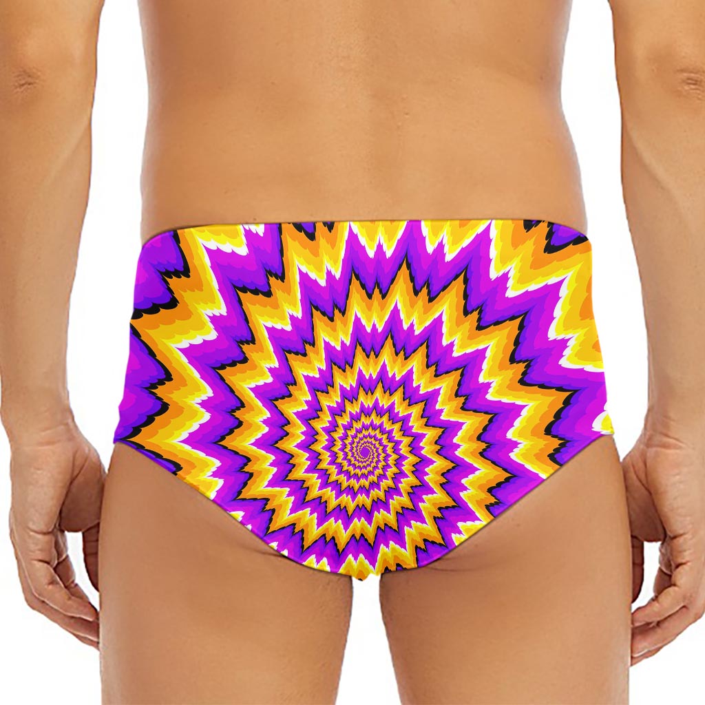 Spiral Expansion Moving Optical Illusion Men's Triangle Swim Briefs