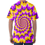 Spiral Expansion Moving Optical Illusion Men's Velvet T-Shirt