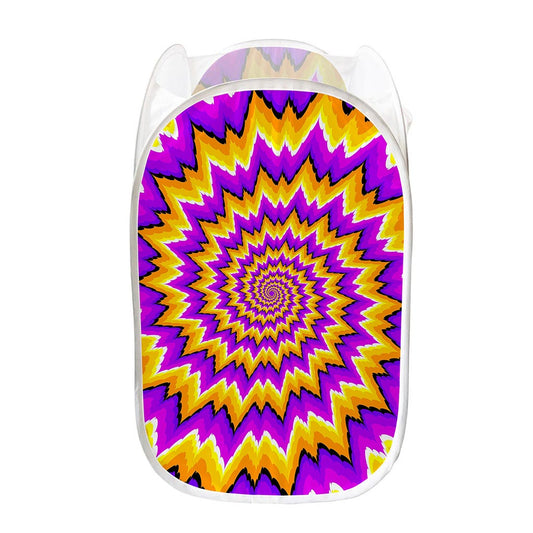 Spiral Expansion Moving Optical Illusion Mesh Laundry Hamper