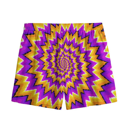 Spiral Expansion Moving Optical Illusion Mesh Shorts