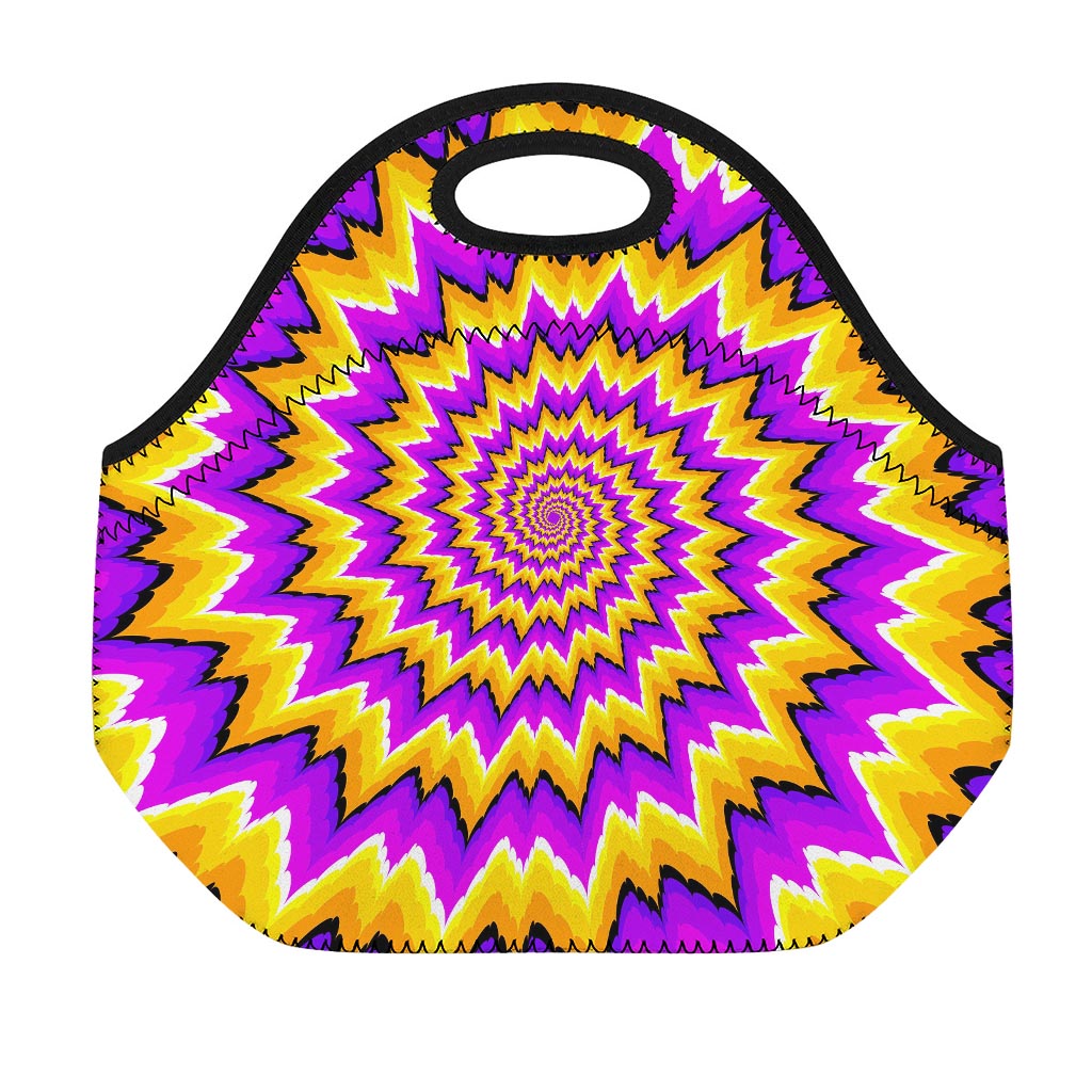 Spiral Expansion Moving Optical Illusion Neoprene Lunch Bag