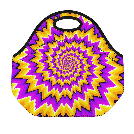Spiral Expansion Moving Optical Illusion Neoprene Lunch Bag