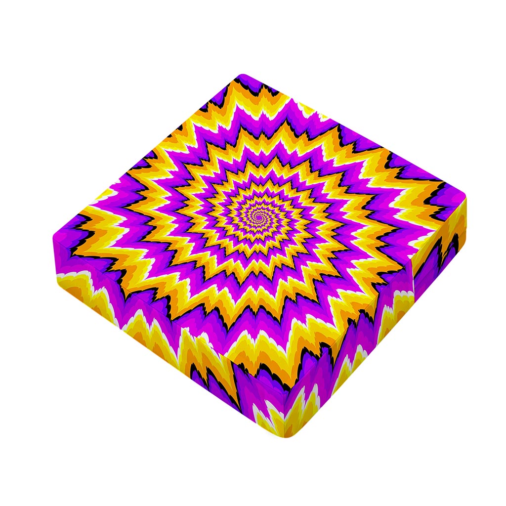 Spiral Expansion Moving Optical Illusion Outdoor Seat Cushion Cover