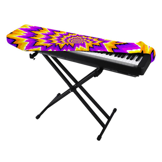 Spiral Expansion Moving Optical Illusion Piano Keyboard Cover