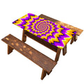 Spiral Expansion Moving Optical Illusion Picnic Table Cover
