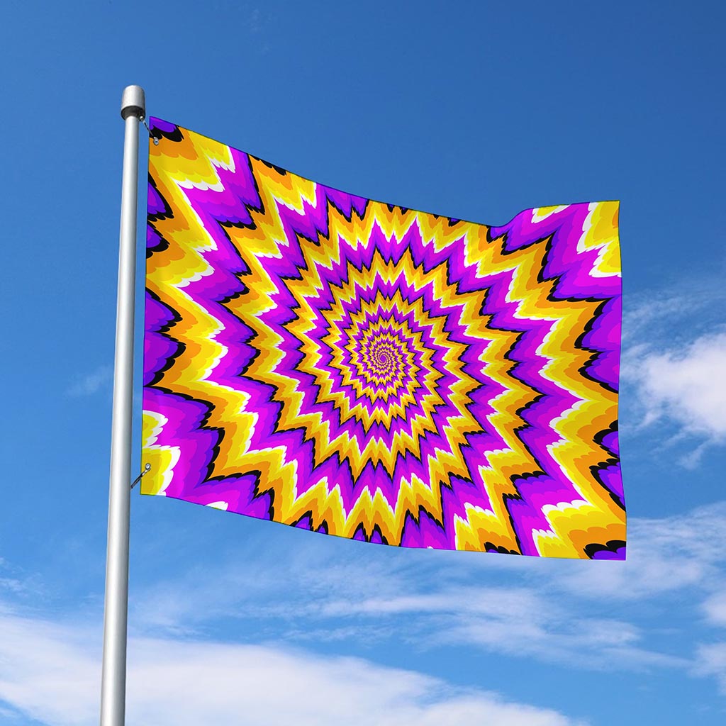 Spiral Expansion Moving Optical Illusion Polyester Flag