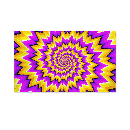 Spiral Expansion Moving Optical Illusion Polyester Flag