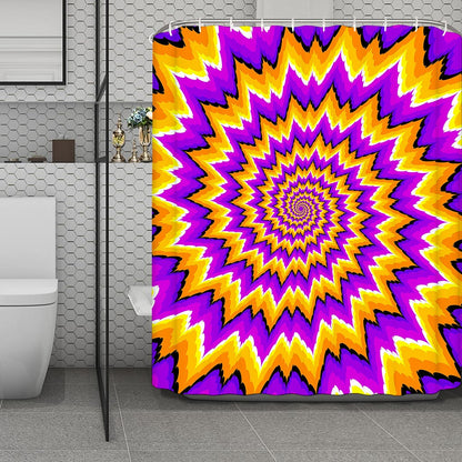 Spiral Expansion Moving Optical Illusion Polyester Shower Curtain