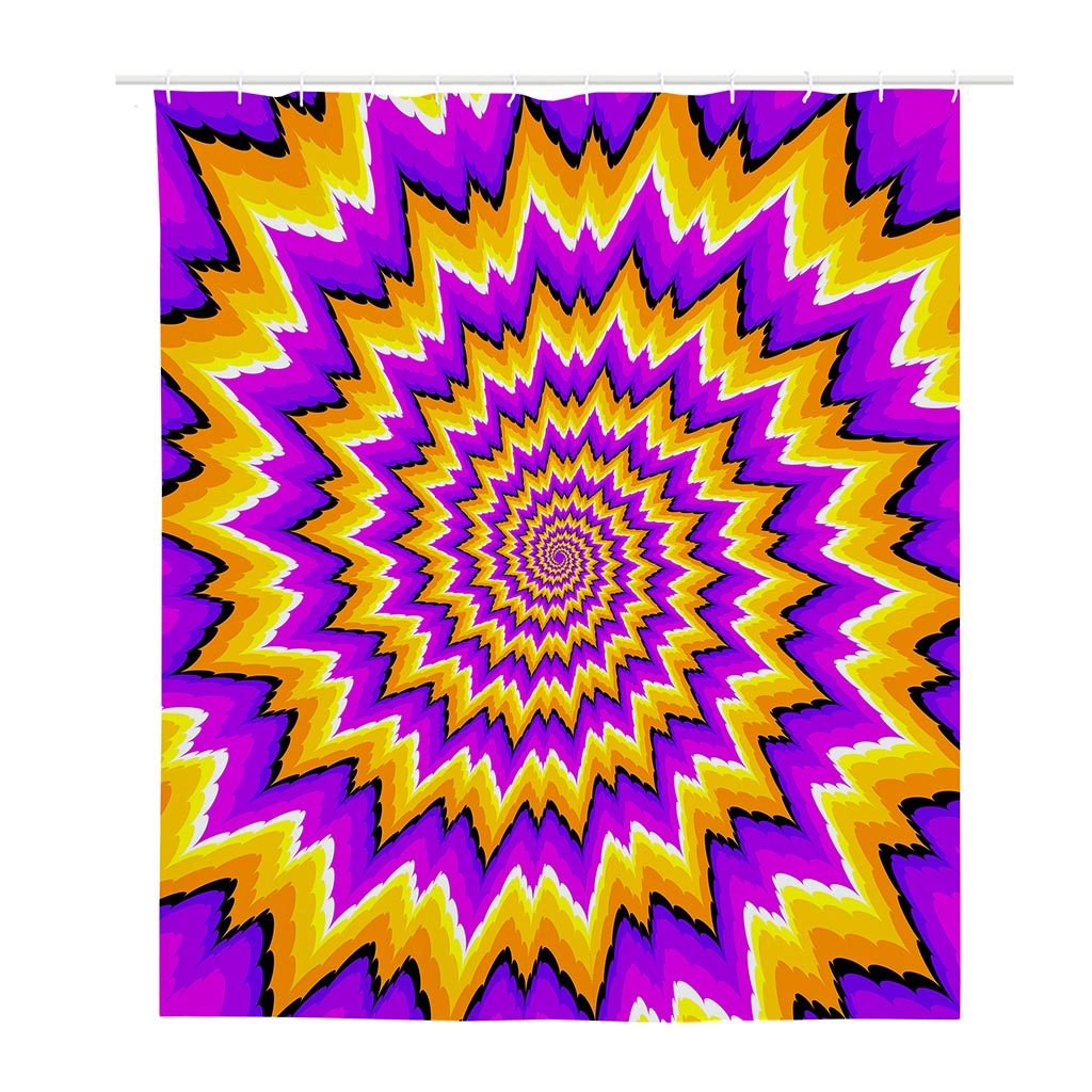 Spiral Expansion Moving Optical Illusion Polyester Shower Curtain