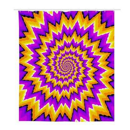 Spiral Expansion Moving Optical Illusion Polyester Shower Curtain