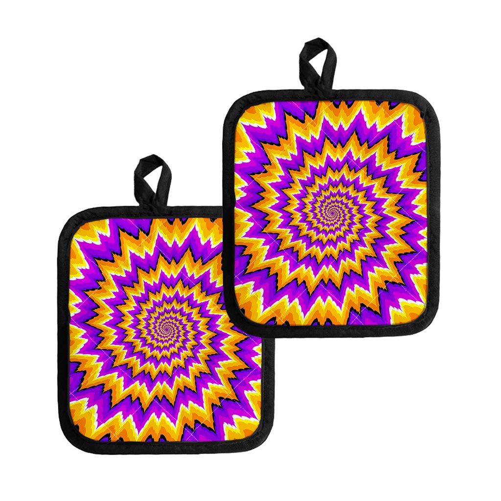 Spiral Expansion Moving Optical Illusion Pot Holders