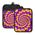 Spiral Expansion Moving Optical Illusion Pot Holders With Pocket