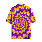 Spiral Expansion Moving Optical Illusion Rayon Hawaiian Shirt