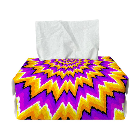 Spiral Expansion Moving Optical Illusion Rectangle Tissue Box Cover