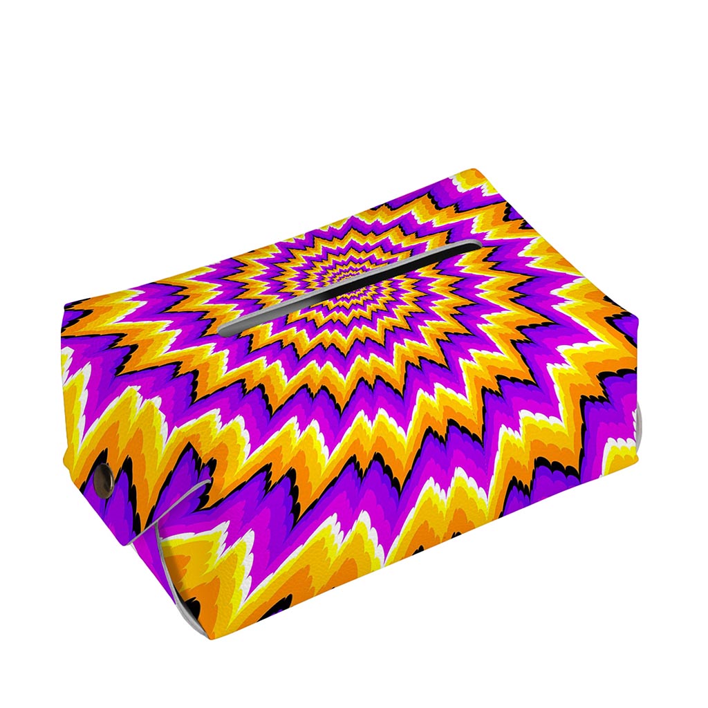Spiral Expansion Moving Optical Illusion Rectangle Tissue Box Cover