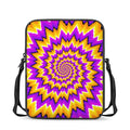 Spiral Expansion Moving Optical Illusion Rectangular Crossbody Bag