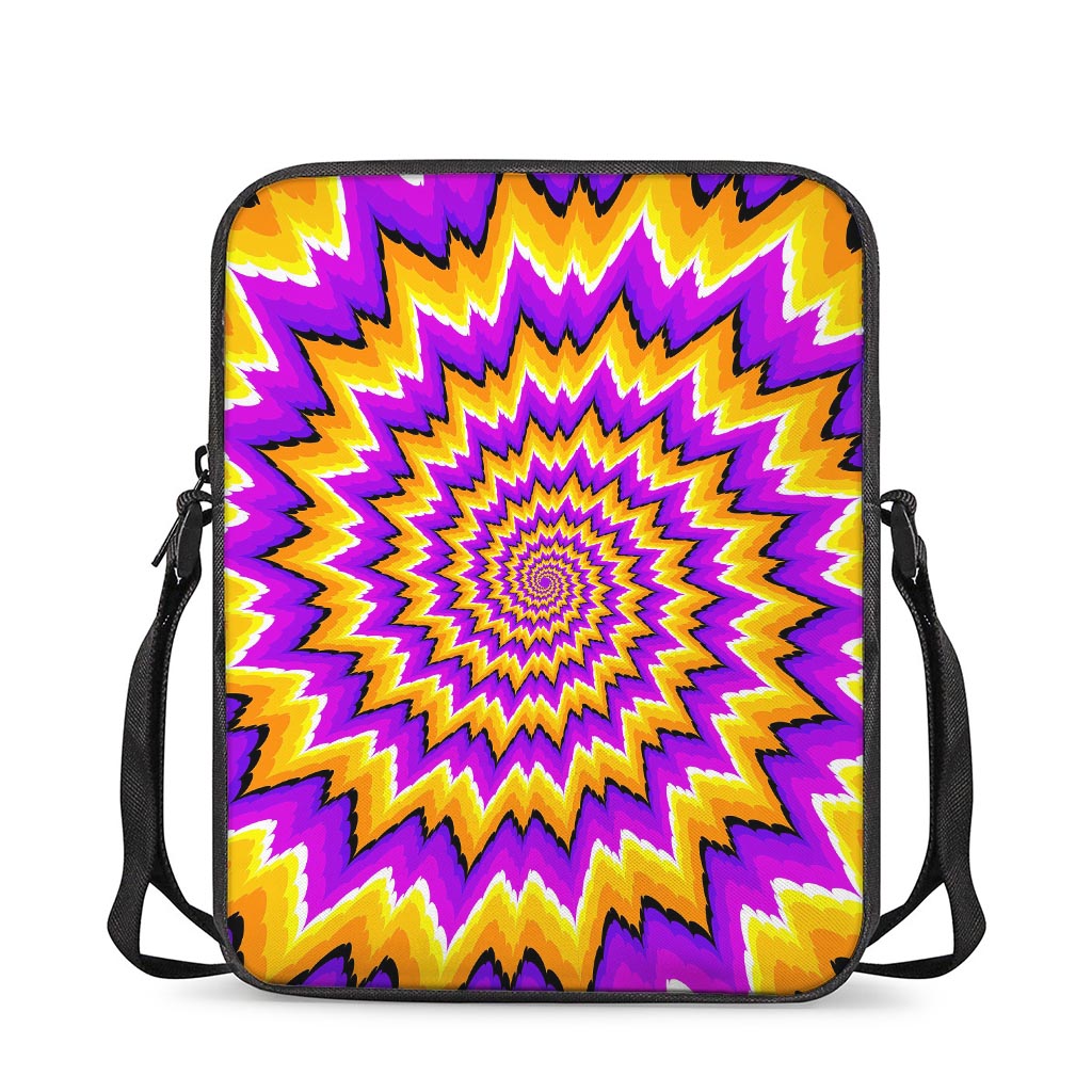 Spiral Expansion Moving Optical Illusion Rectangular Crossbody Bag