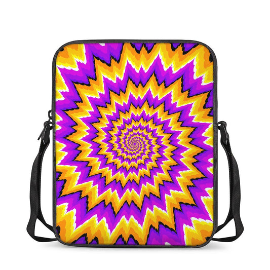Spiral Expansion Moving Optical Illusion Rectangular Crossbody Bag