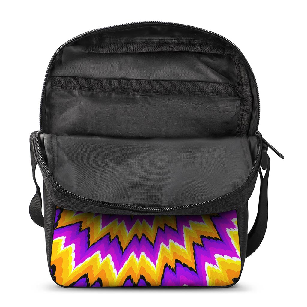 Spiral Expansion Moving Optical Illusion Rectangular Crossbody Bag