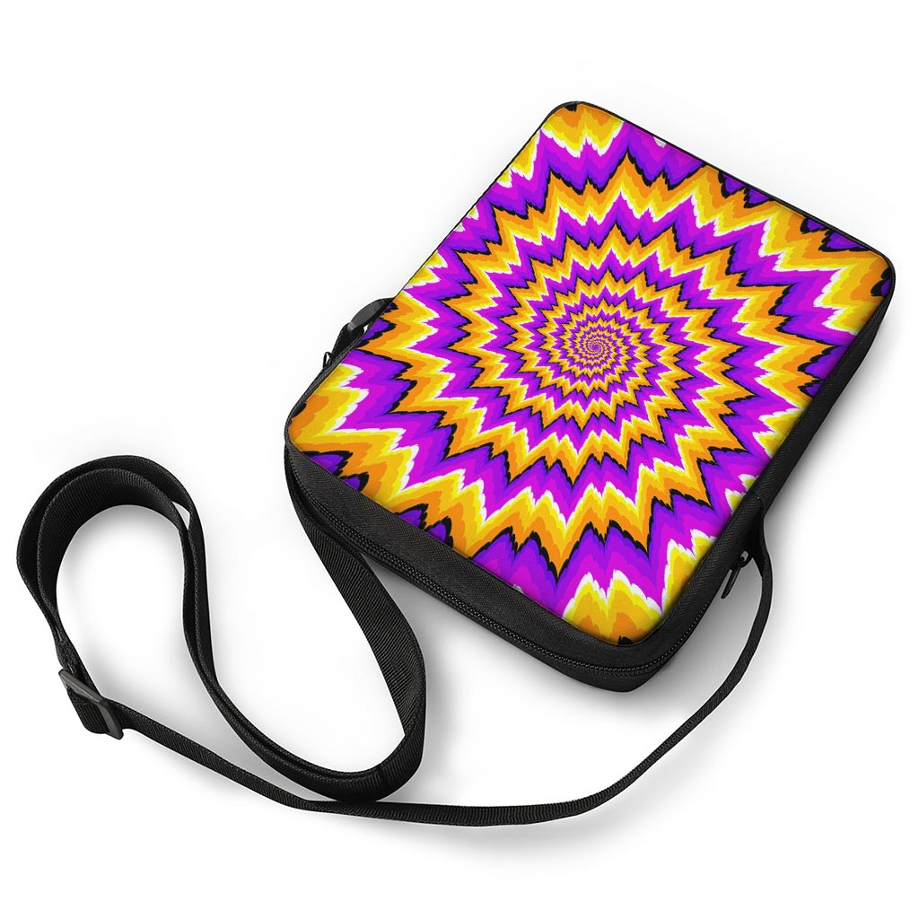 Spiral Expansion Moving Optical Illusion Rectangular Crossbody Bag