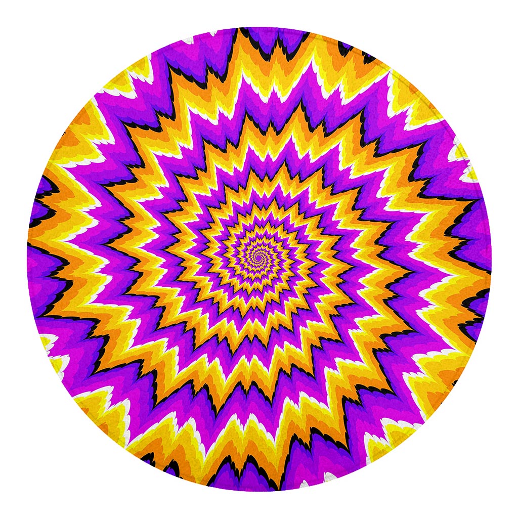 Spiral Expansion Moving Optical Illusion Round Blanket