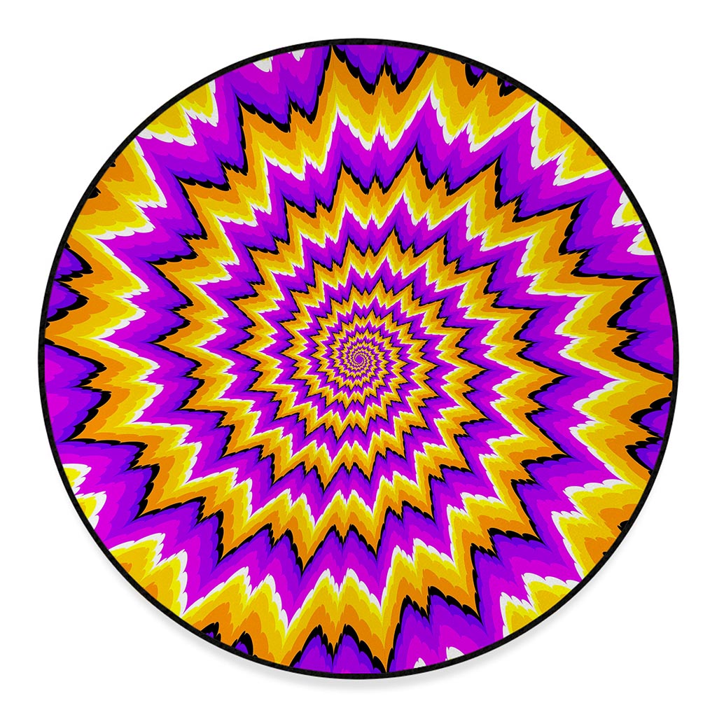 Spiral Expansion Moving Optical Illusion Round Floor Mat