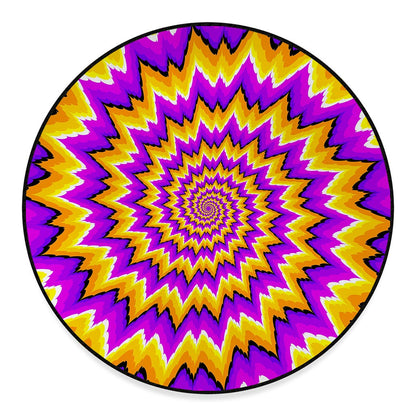 Spiral Expansion Moving Optical Illusion Round Floor Mat