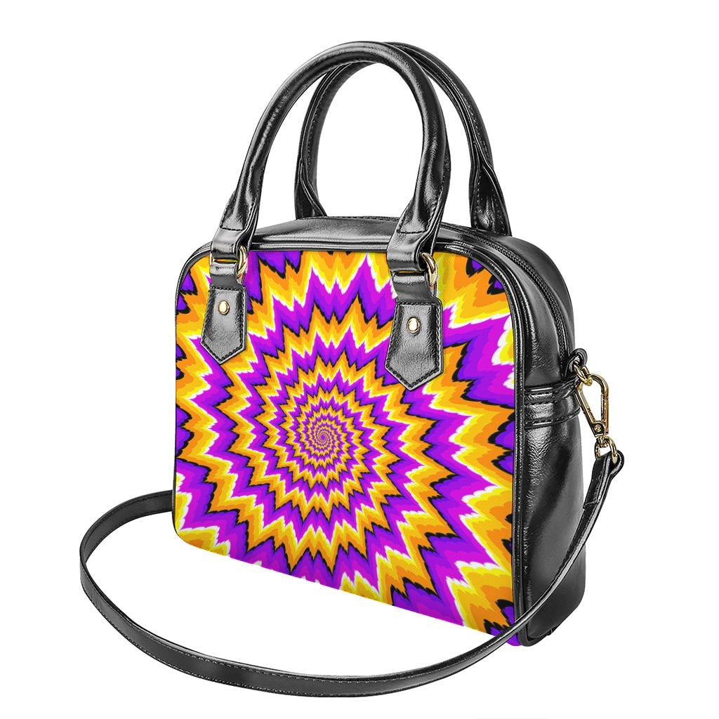 Spiral Expansion Moving Optical Illusion Shoulder Handbag