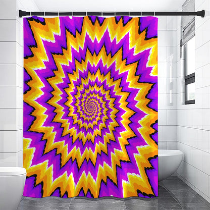 Spiral Expansion Moving Optical Illusion Shower Curtain