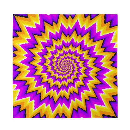 Spiral Expansion Moving Optical Illusion Silk Bandana