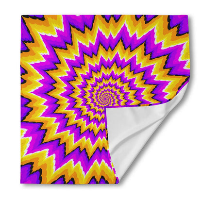 Spiral Expansion Moving Optical Illusion Silk Bandana