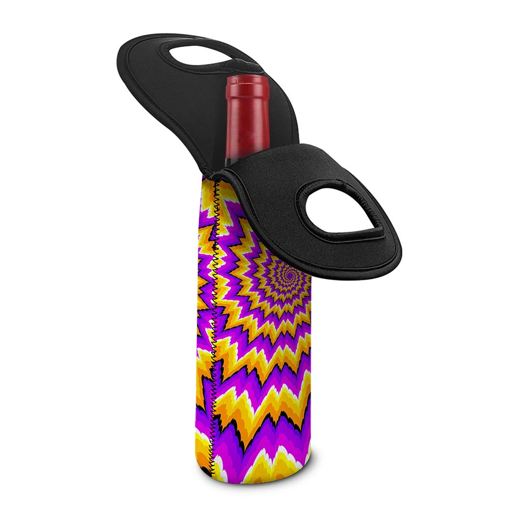 Spiral Expansion Moving Optical Illusion Single Neoprene Wine Tote