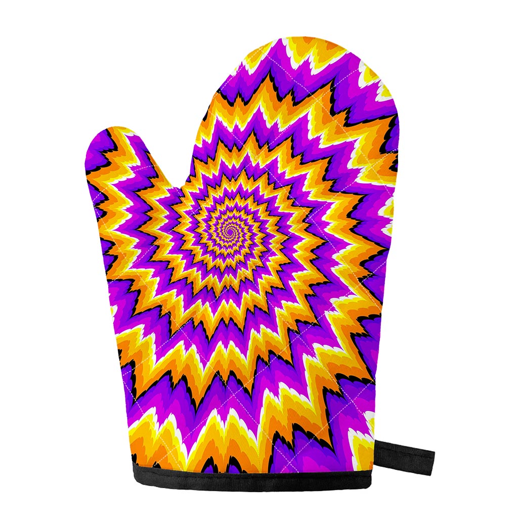 Spiral Expansion Moving Optical Illusion Single Oven Mitt