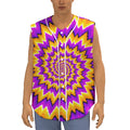 Spiral Expansion Moving Optical Illusion Sleeveless Baseball Jersey
