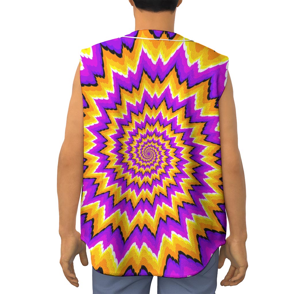 Spiral Expansion Moving Optical Illusion Sleeveless Baseball Jersey
