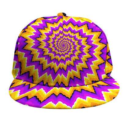 Spiral Expansion Moving Optical Illusion Snapback Cap