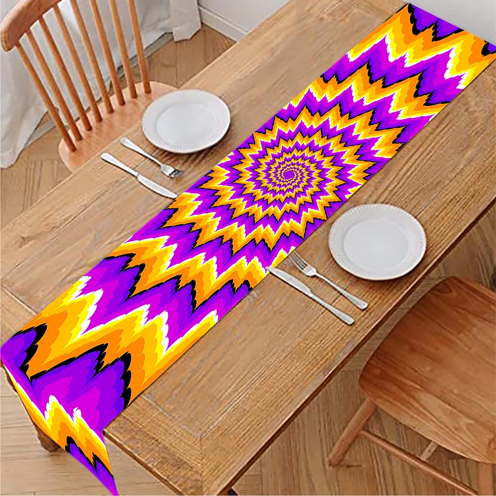 Spiral Expansion Moving Optical Illusion Table Runner